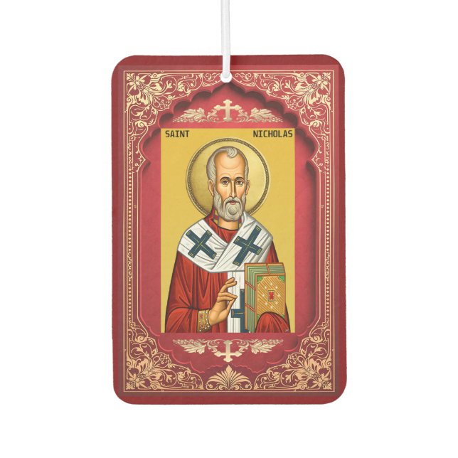 Saint Nicholas Car Air Freshener (Front)