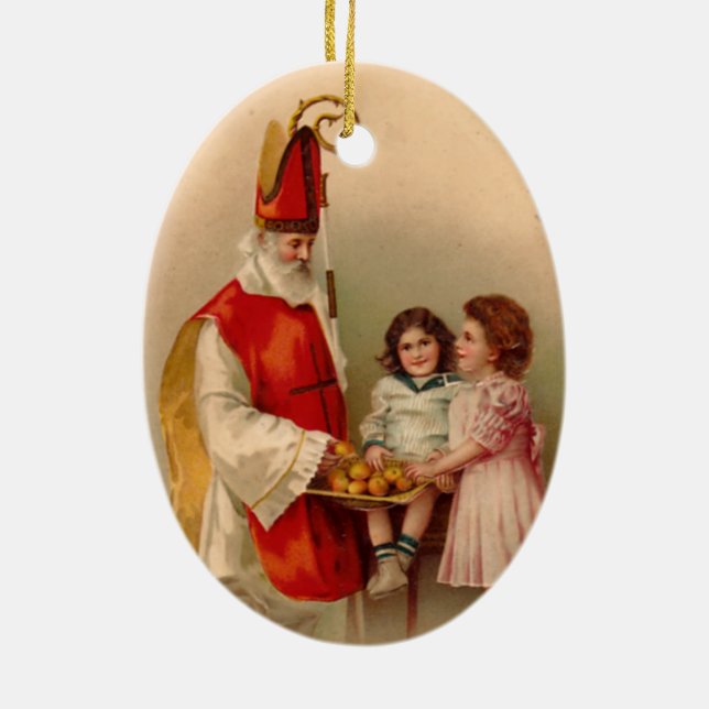 Saint Nicholas Christmas Tree Ornament (Back)