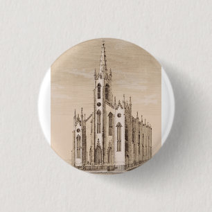Saint Nicholas Church in New York City 3 Cm Round Badge