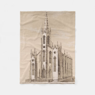 Saint Nicholas Church in New York City Fleece Blanket