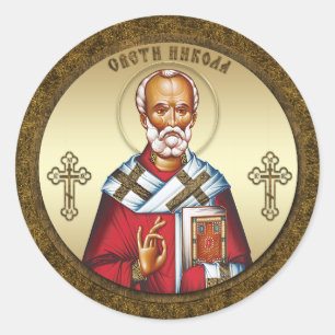 Saint Nicholas Classic Round Sticker