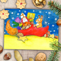 Saint Nicholas Day postcard by Nicole Janes