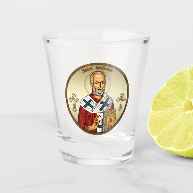 Saint Nicholas Keychain 5 Shot Glass (Front)