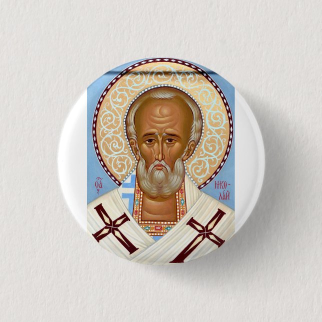 Saint Nicholas of Myra 3 Cm Round Badge (Front)