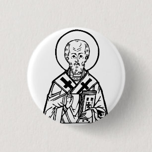 Saint Nicholas of Myra 3 Cm Round Badge