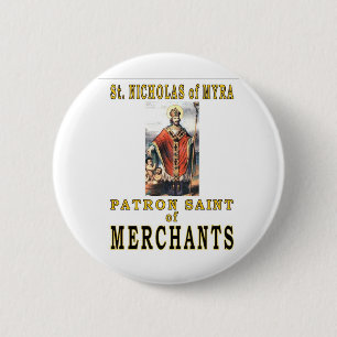 SAINT NICHOLAS of MYRA 6 Cm Round Badge