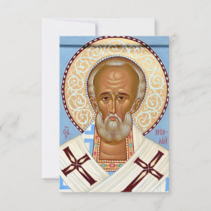 Saint Nicholas of Myra Icon Holy Card