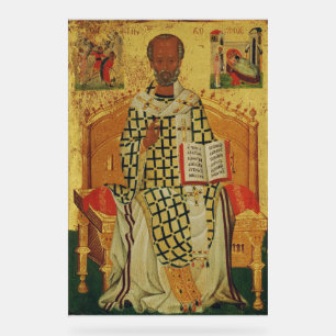 Saint Nicholas of Myra Orthodox Icon Acrylic Sign