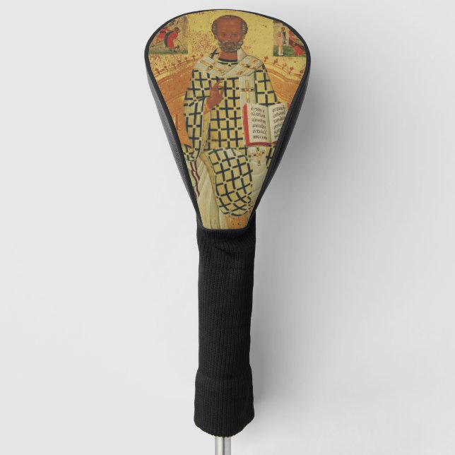 Saint Nicholas of Myra Orthodox Icon Golf Head Cover (Front)