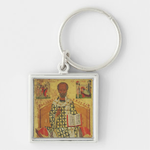Saint Nicholas of Myra Orthodox Icon Key Ring