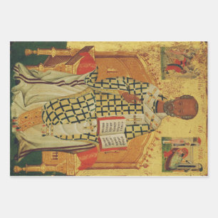 Saint Nicholas of Myra Orthodox Icon Wrapping Paper Sheet