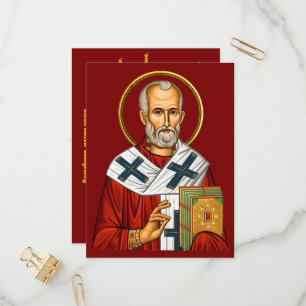 Saint Nicholas orthodox icon 04 Invitation Postcard