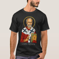 Saint Nicholas orthodox serbian letter icon 