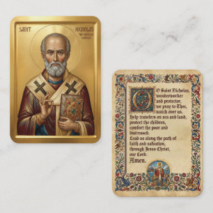 Saint Nicholas prayer card
