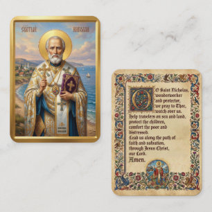 Saint Nicholas prayer card