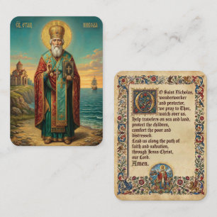 Saint Nicholas prayer card