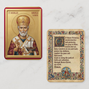 Saint Nicholas prayer card