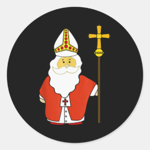 Saint Nicholas Santa Claus Patron Of Christmas Classic Round Sticker