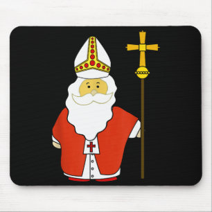 Saint Nicholas Santa Claus Patron Of Christmas  Mouse Pad