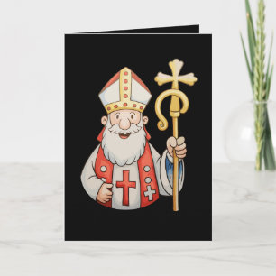 Saint Nicholas Santa Patron Of Christmas Xmas Invitation