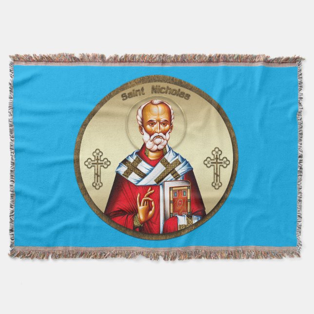 Saint Nicholas  Throw Blanket (Front)