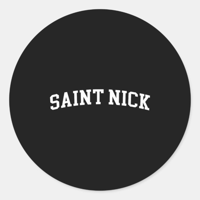 Saint Nick  Classic Round Sticker (Front)