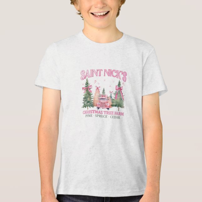 "Saint Nick's Tree Farm" Tri-Blend Shirt (Front)