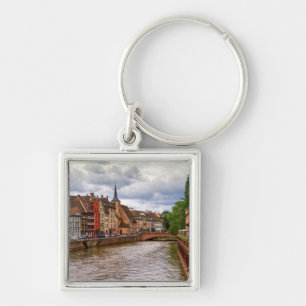 Saint-Nicolas dock in Strasbourg, France Key Ring