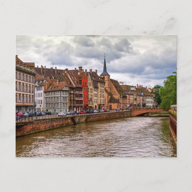 Saint-Nicolas dock in Strasbourg, France Postcard (Front)