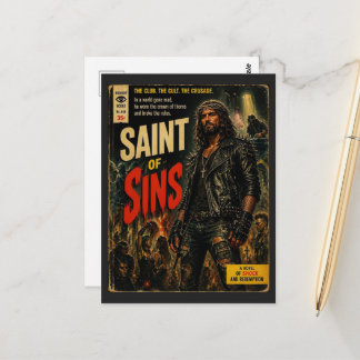 Saint of Sins Faux Book Cover Jesus Postcard