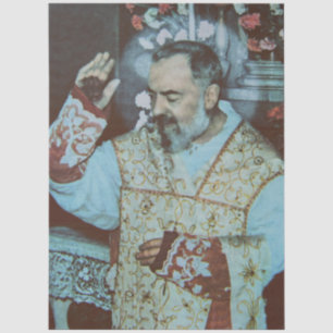 Saint Padre Pio Witness of Suffering and Mercy Tissue Paper