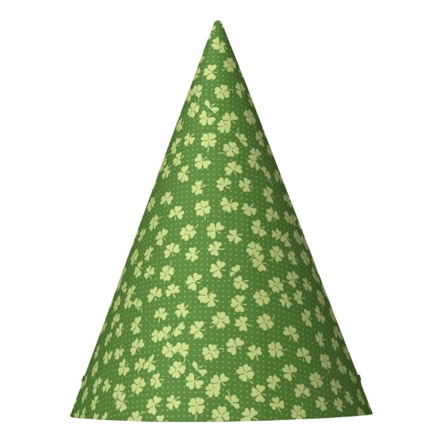 Saint Partrick's Day Shamrocks Party Hat (Front)