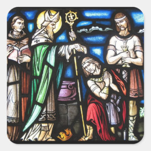 Saint Patrick and His Followers Square Sticker