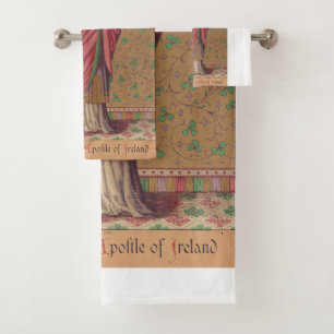 Saint Patrick Apostle of Ireland Bath Towel Set