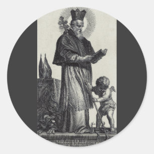 Saint Patrick Bishop and Confessor Classic Round Sticker