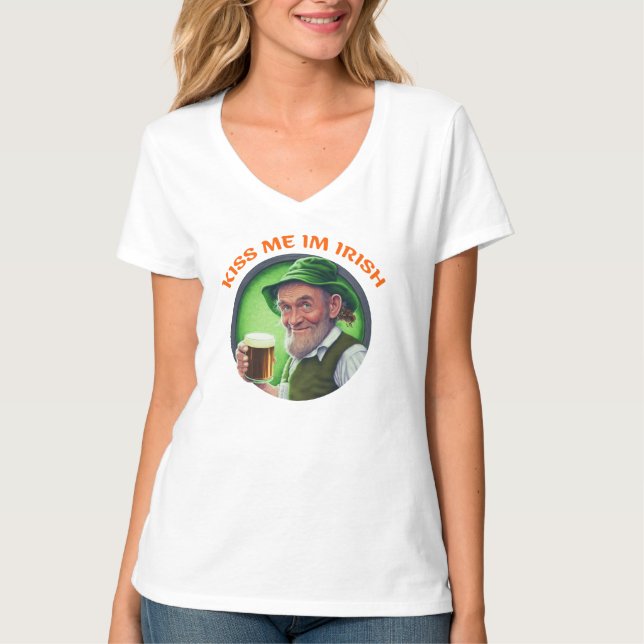 Saint Patrick Day Gift Shirt | Kiss me im irish (Front)