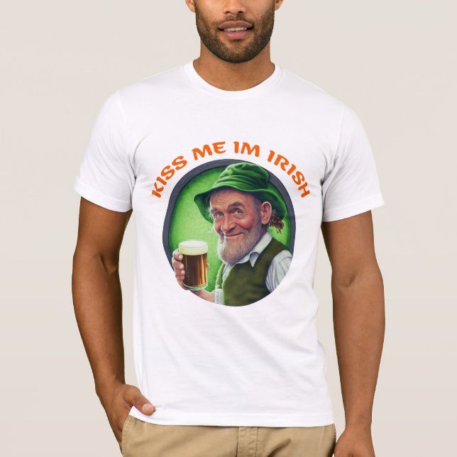 Saint Patrick Day Gift Shirt | Kiss me im irish (Front)