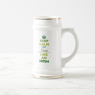 SAINT PATRICK Keep Calm And Party Like An Irish Beer Stein