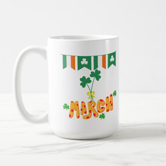 Saint Patrick March Coffee Mug (Left)