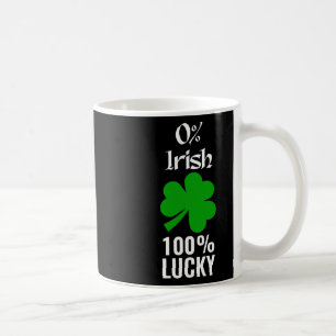 Saint Patrick Paddys Day Ireland Clover 0% Irish 1 Coffee Mug