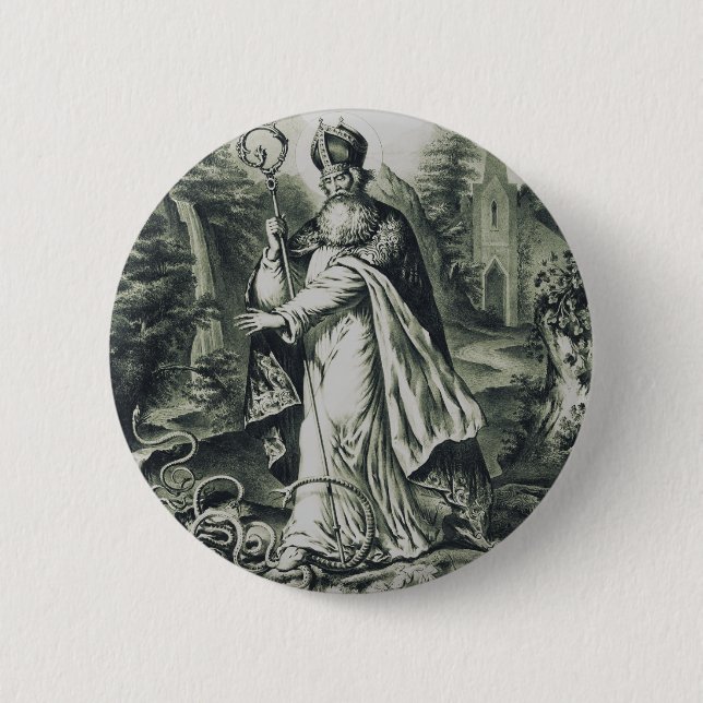 Saint Patrick patron of Ireland 6 Cm Round Badge (Front)
