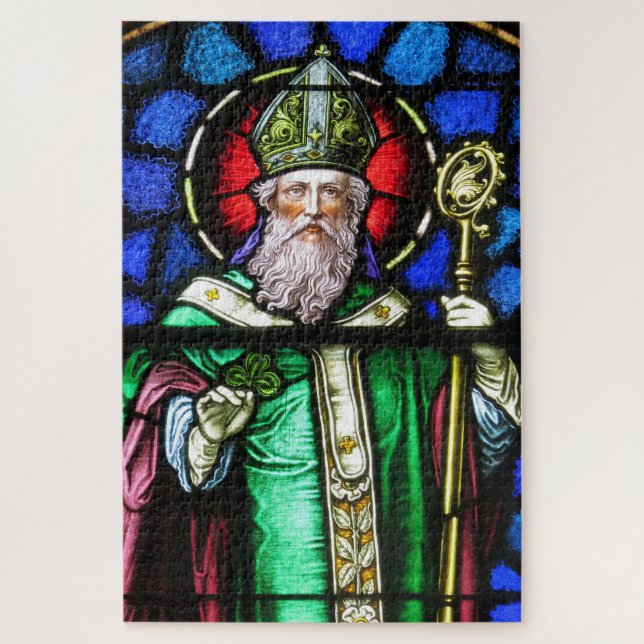 Saint Patrick, Shamrock Jigsaw Puzzle (Vertical)