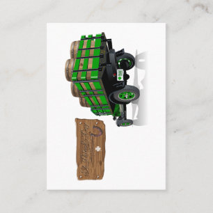 Saint Patrick vintage Cartoon Christmas firetruck Business Card