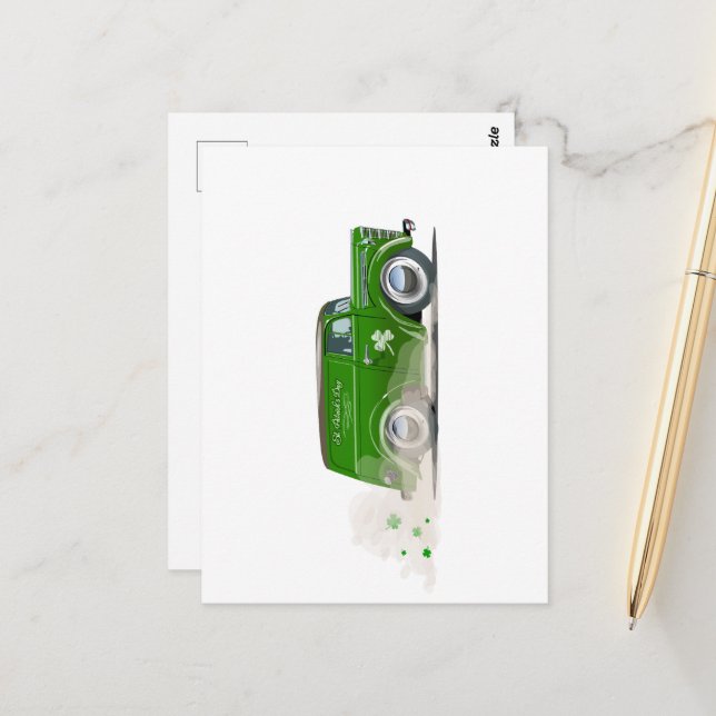  Saint Patrick vintage Cartoon van Postcard (Front/Back In Situ)