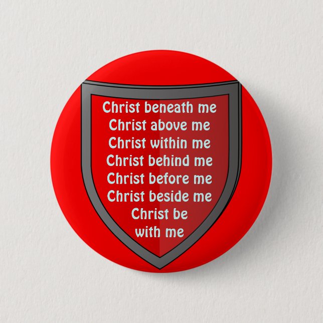 Saint Patrick's breastplate prayer button (Front)