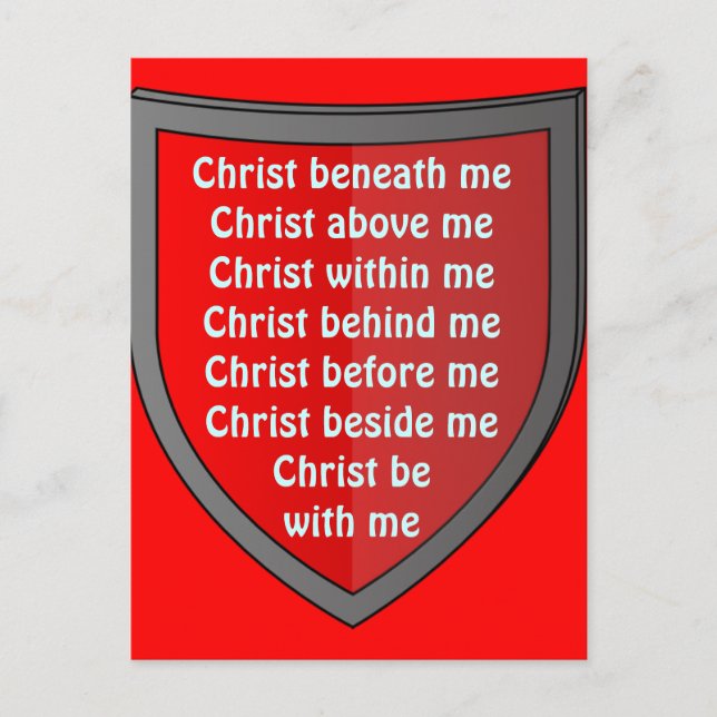 Saint Patrick's breastplate prayer postcard (Front)
