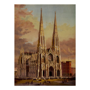 Saint Patrick's Cathedral in Midtown Manhattan  Poster