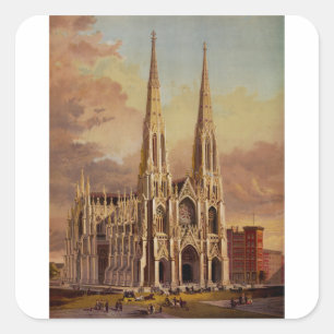 Saint Patrick's Cathedral in Midtown Manhattan Square Sticker