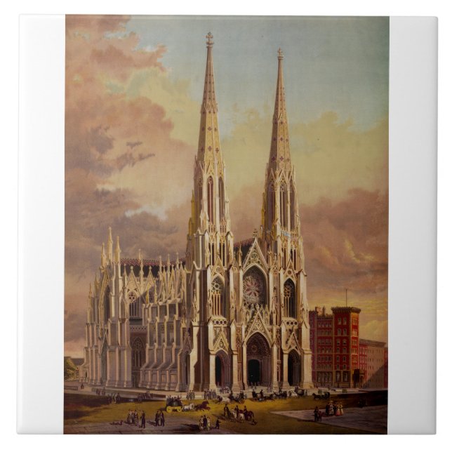Saint Patrick's Cathedral in Midtown Manhattan  Tile (Front)