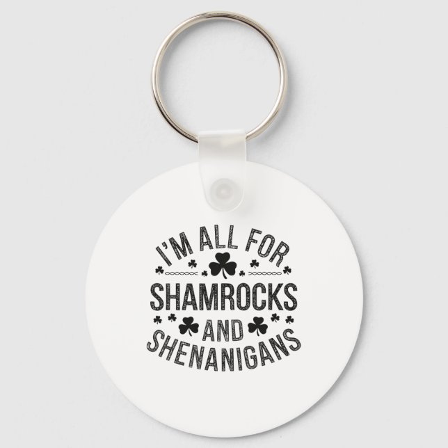 Saint Patricks Celebration Outfits Green Irish Ide Key Ring (Front)